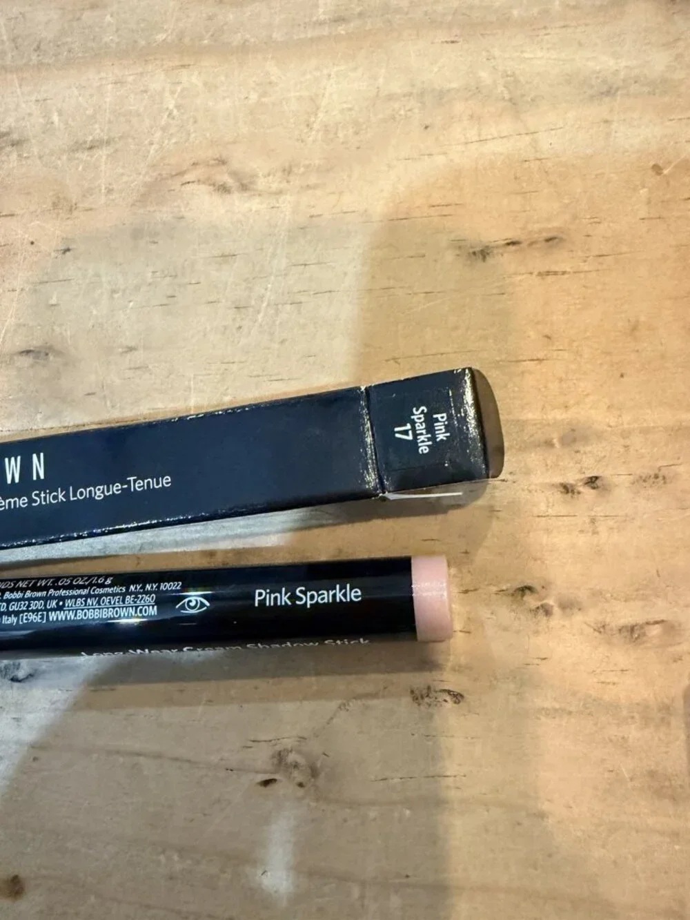 Bobbi Brown Pink Sparkle 17 Long-wear Cream Shadow Stick 0.5 oz New With Box